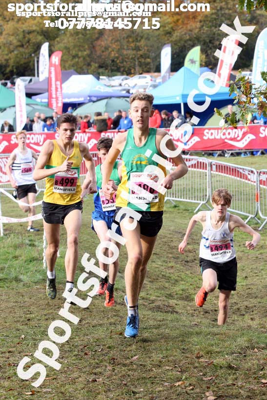 Mens under-17s National Cross Country Relay, Berry Hill Park, Mansfield. Photo:  David T. Hewitson/Sports for All Pics